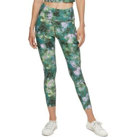 Calvin Klein Pants - Calvin Klein Performance Printed High-Waist 7/8 Length Leggings - Ice Leopard Bo